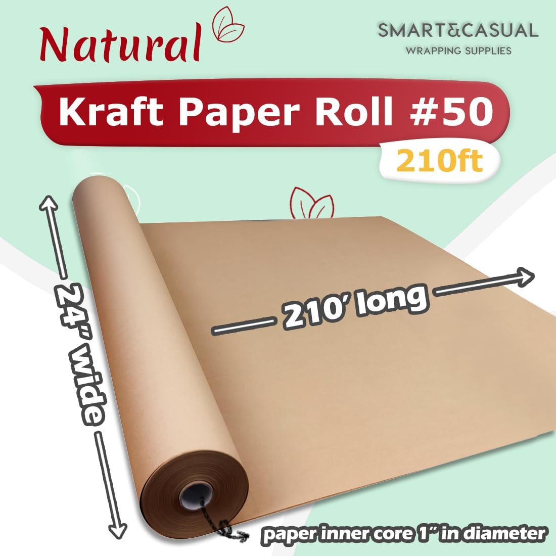 36" x 2,520" (210') Lemon Yellow Kraft Craft Paper Roll for Gift Wrapping Bulletin Board Bouquet Flower Art Packing Parcel Table Covering 80GSM 55LB (Lemon Yellow, 36" x 210')