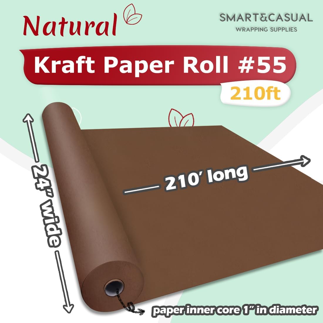 36" x 2,520" (210') Lemon Yellow Kraft Craft Paper Roll for Gift Wrapping Bulletin Board Bouquet Flower Art Packing Parcel Table Covering 80GSM 55LB (Lemon Yellow, 36" x 210')