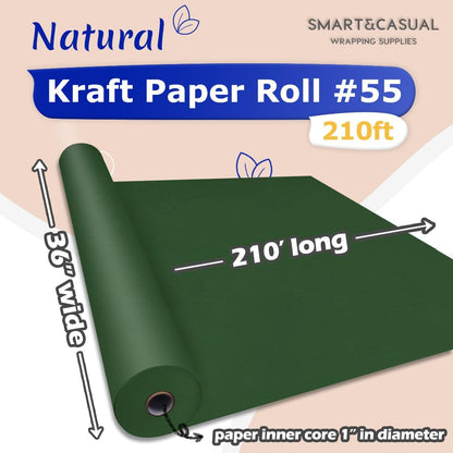 36" x 2,520" (210') Lemon Yellow Kraft Craft Paper Roll for Gift Wrapping Bulletin Board Bouquet Flower Art Packing Parcel Table Covering 80GSM 55LB (Lemon Yellow, 36" x 210')