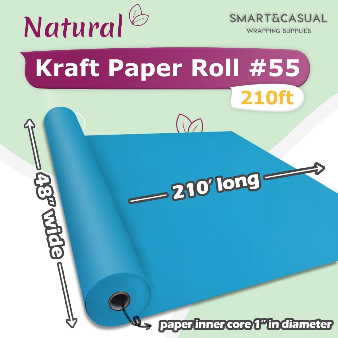36" x 2,520" (210') Lemon Yellow Kraft Craft Paper Roll for Gift Wrapping Bulletin Board Bouquet Flower Art Packing Parcel Table Covering 80GSM 55LB (Lemon Yellow, 36" x 210')