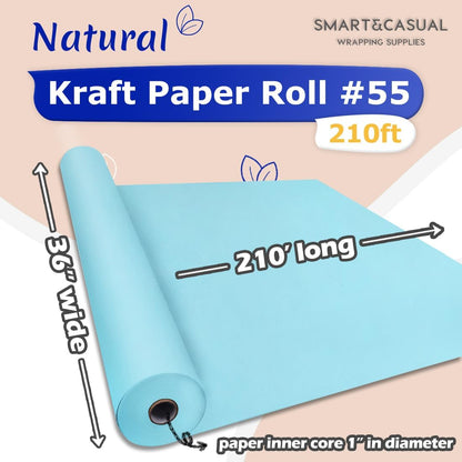 36" x 2,520" (210') Lemon Yellow Kraft Craft Paper Roll for Gift Wrapping Bulletin Board Bouquet Flower Art Packing Parcel Table Covering 80GSM 55LB (Lemon Yellow, 36" x 210')