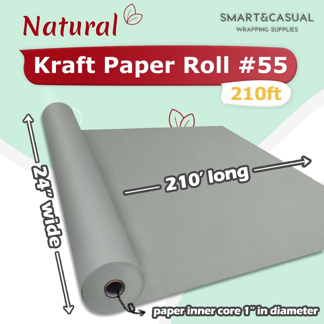 36" x 2,520" (210') Lemon Yellow Kraft Craft Paper Roll for Gift Wrapping Bulletin Board Bouquet Flower Art Packing Parcel Table Covering 80GSM 55LB (Lemon Yellow, 36" x 210')