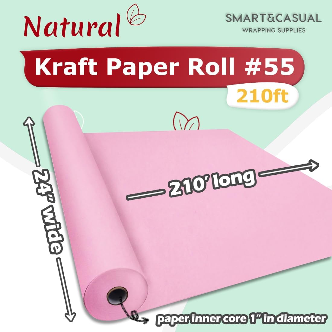 36" x 2,520" (210') Lemon Yellow Kraft Craft Paper Roll for Gift Wrapping Bulletin Board Bouquet Flower Art Packing Parcel Table Covering 80GSM 55LB (Lemon Yellow, 36" x 210')