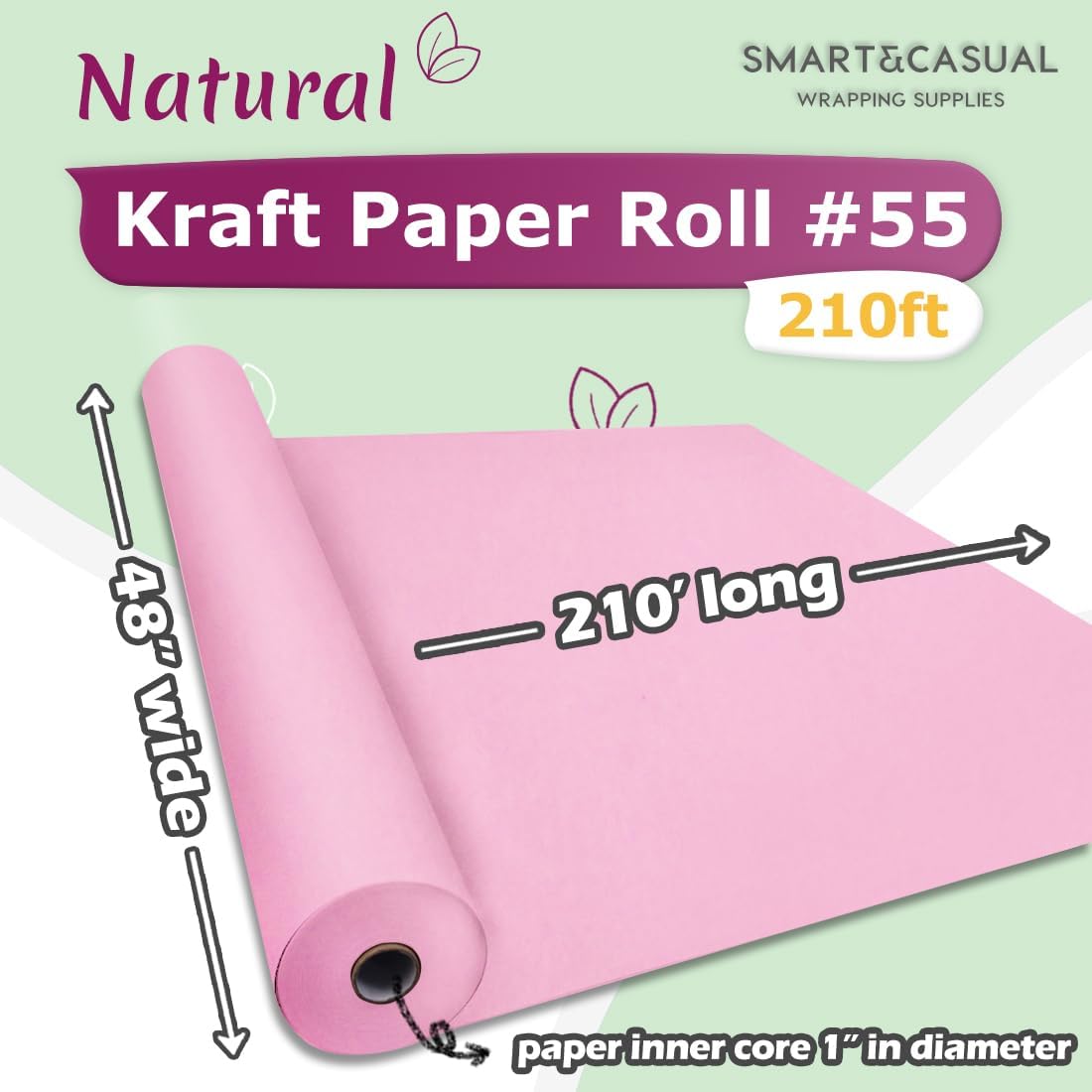 36" x 2,520" (210') Lemon Yellow Kraft Craft Paper Roll for Gift Wrapping Bulletin Board Bouquet Flower Art Packing Parcel Table Covering 80GSM 55LB (Lemon Yellow, 36" x 210')