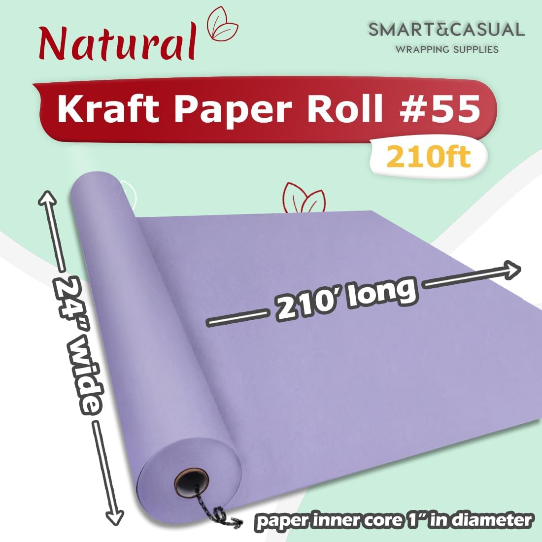 36" x 2,520" (210') Lemon Yellow Kraft Craft Paper Roll for Gift Wrapping Bulletin Board Bouquet Flower Art Packing Parcel Table Covering 80GSM 55LB (Lemon Yellow, 36" x 210')