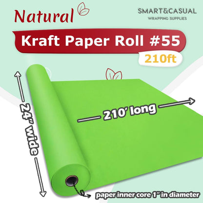 36" x 2,520" (210') Lemon Yellow Kraft Craft Paper Roll for Gift Wrapping Bulletin Board Bouquet Flower Art Packing Parcel Table Covering 80GSM 55LB (Lemon Yellow, 36" x 210')