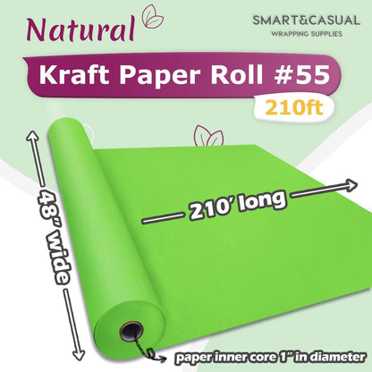 36" x 2,520" (210') Lemon Yellow Kraft Craft Paper Roll for Gift Wrapping Bulletin Board Bouquet Flower Art Packing Parcel Table Covering 80GSM 55LB (Lemon Yellow, 36" x 210')