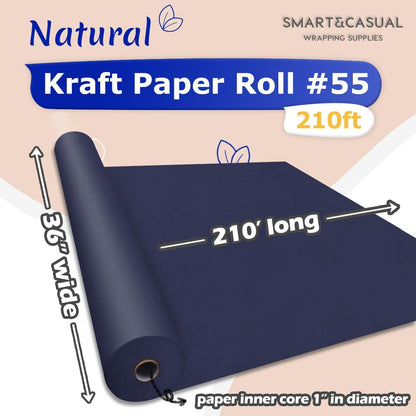 36" x 2,520" (210') Lemon Yellow Kraft Craft Paper Roll for Gift Wrapping Bulletin Board Bouquet Flower Art Packing Parcel Table Covering 80GSM 55LB (Lemon Yellow, 36" x 210')