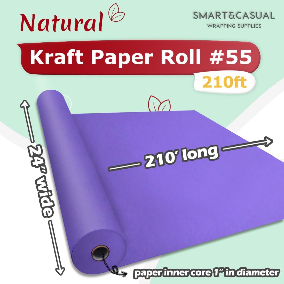 36" x 2,520" (210') Lemon Yellow Kraft Craft Paper Roll for Gift Wrapping Bulletin Board Bouquet Flower Art Packing Parcel Table Covering 80GSM 55LB (Lemon Yellow, 36" x 210')