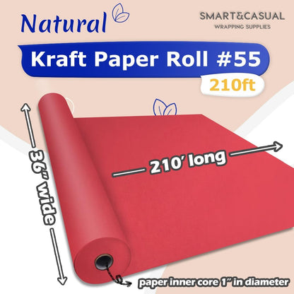 36" x 2,520" (210') Lemon Yellow Kraft Craft Paper Roll for Gift Wrapping Bulletin Board Bouquet Flower Art Packing Parcel Table Covering 80GSM 55LB (Lemon Yellow, 36" x 210')