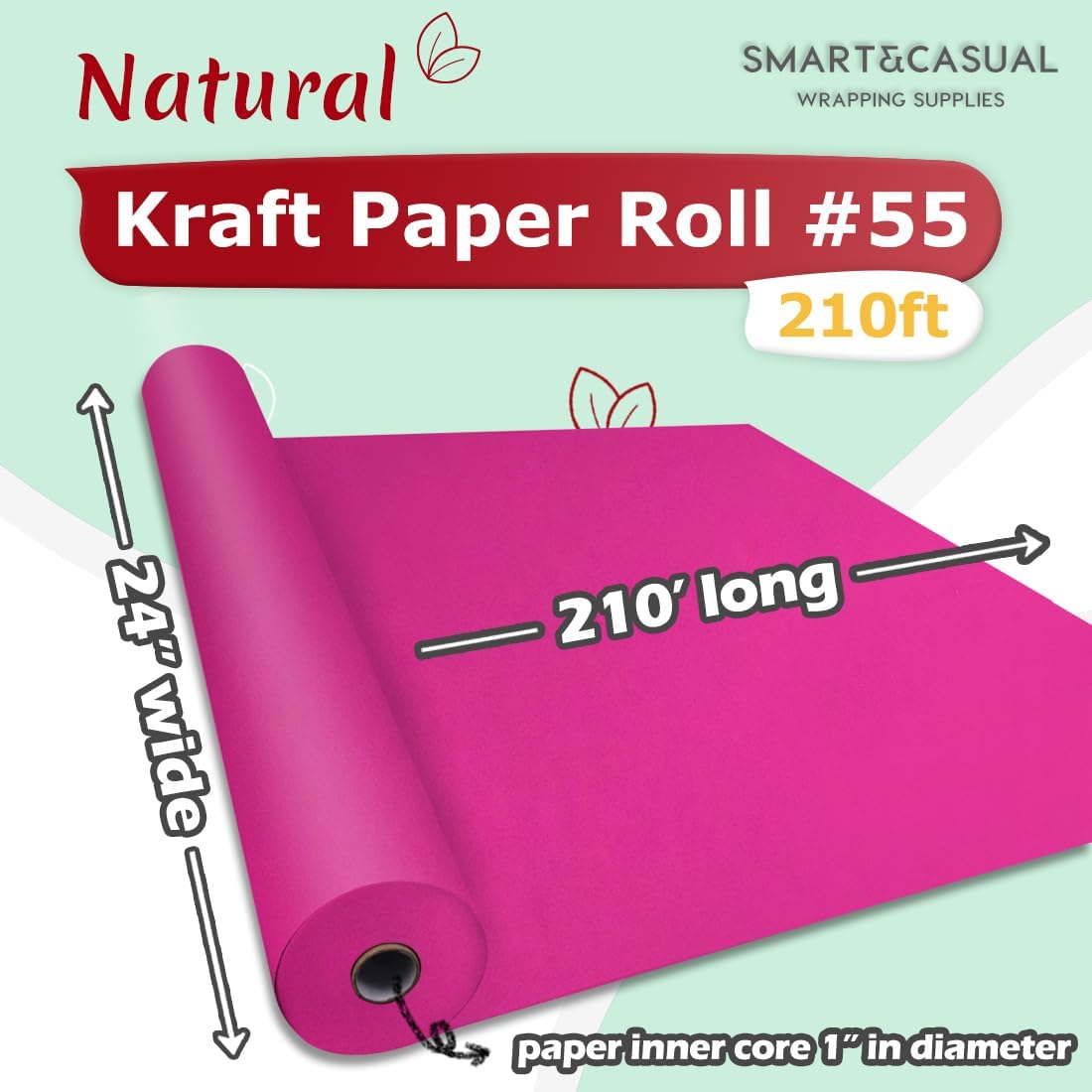 36" x 2,520" (210') Lemon Yellow Kraft Craft Paper Roll for Gift Wrapping Bulletin Board Bouquet Flower Art Packing Parcel Table Covering 80GSM 55LB (Lemon Yellow, 36" x 210')