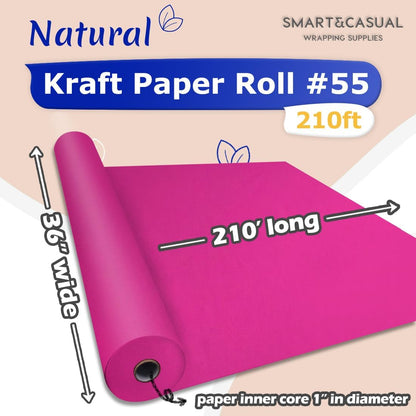 36" x 2,520" (210') Lemon Yellow Kraft Craft Paper Roll for Gift Wrapping Bulletin Board Bouquet Flower Art Packing Parcel Table Covering 80GSM 55LB (Lemon Yellow, 36" x 210')