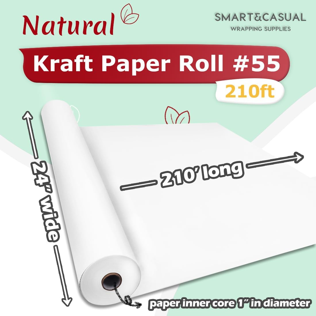 36" x 2,520" (210') Lemon Yellow Kraft Craft Paper Roll for Gift Wrapping Bulletin Board Bouquet Flower Art Packing Parcel Table Covering 80GSM 55LB (Lemon Yellow, 36" x 210')