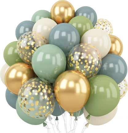 Sunflower Yellow Gold Balloons - 12 Inch Sunflower Bee Theme with Metallic Gold Confetti Balloon for Kids Birthday Baby Shower Party Decorations