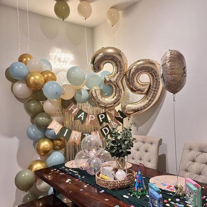 Sunflower Yellow Gold Balloons - 12 Inch Sunflower Bee Theme with Metallic Gold Confetti Balloon for Kids Birthday Baby Shower Party Decorations
