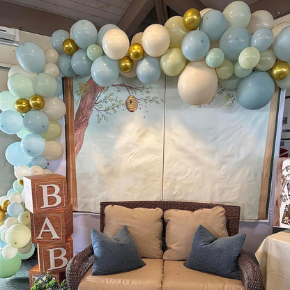 Sunflower Yellow Gold Balloons - 12 Inch Sunflower Bee Theme with Metallic Gold Confetti Balloon for Kids Birthday Baby Shower Party Decorations