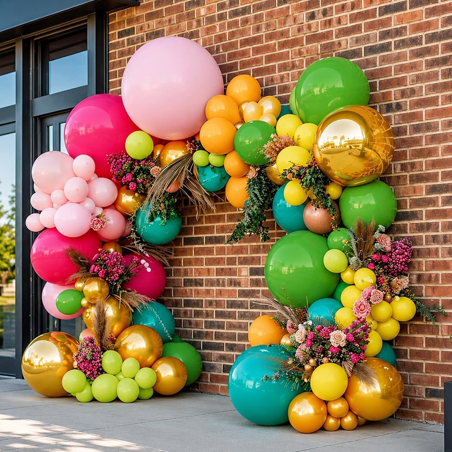 Sunflower Yellow Gold Balloons - 12 Inch Sunflower Bee Theme with Metallic Gold Confetti Balloon for Kids Birthday Baby Shower Party Decorations