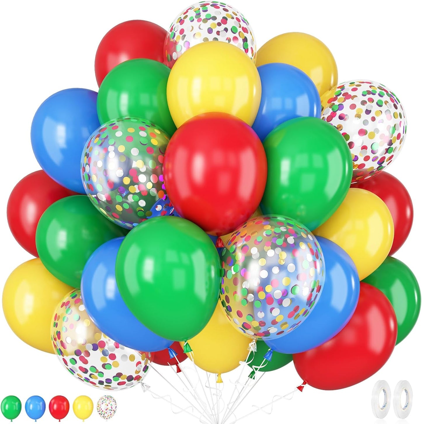 Sunflower Yellow Gold Balloons - 12 Inch Sunflower Bee Theme with Metallic Gold Confetti Balloon for Kids Birthday Baby Shower Party Decorations