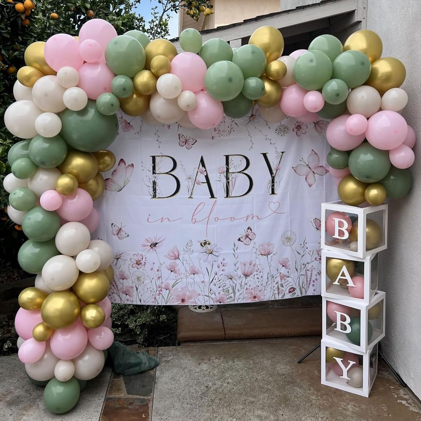 Sunflower Yellow Gold Balloons - 12 Inch Sunflower Bee Theme with Metallic Gold Confetti Balloon for Kids Birthday Baby Shower Party Decorations