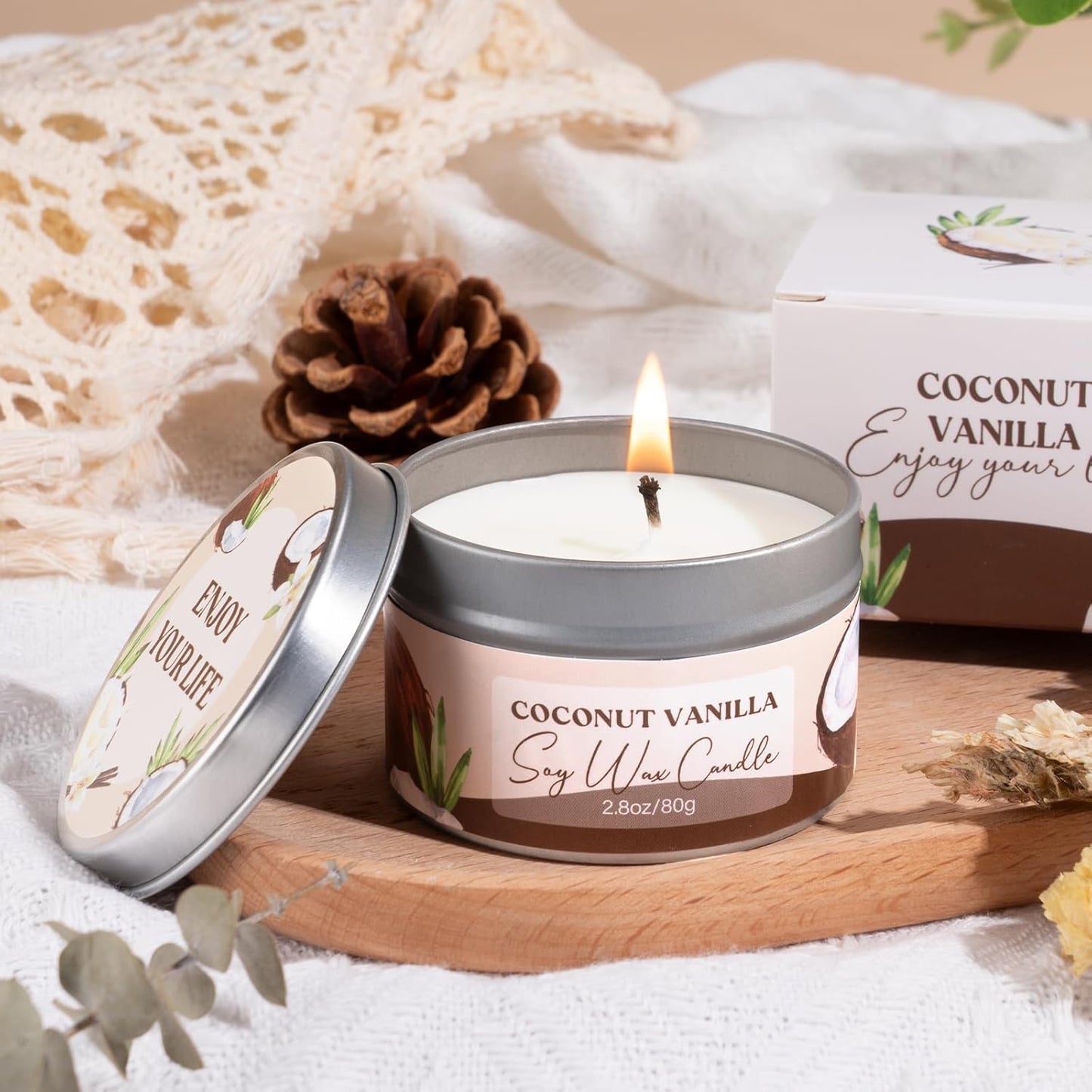 Birthday Gifts for Women, Relaxing Spa Gift Baskets for Women, Warm Vanilla Self Care Package Gifts, Mothers Day Bath and Body Inspirational Gift Set for Mom, Her, Wife, Best Friend, Sister, Coworker
