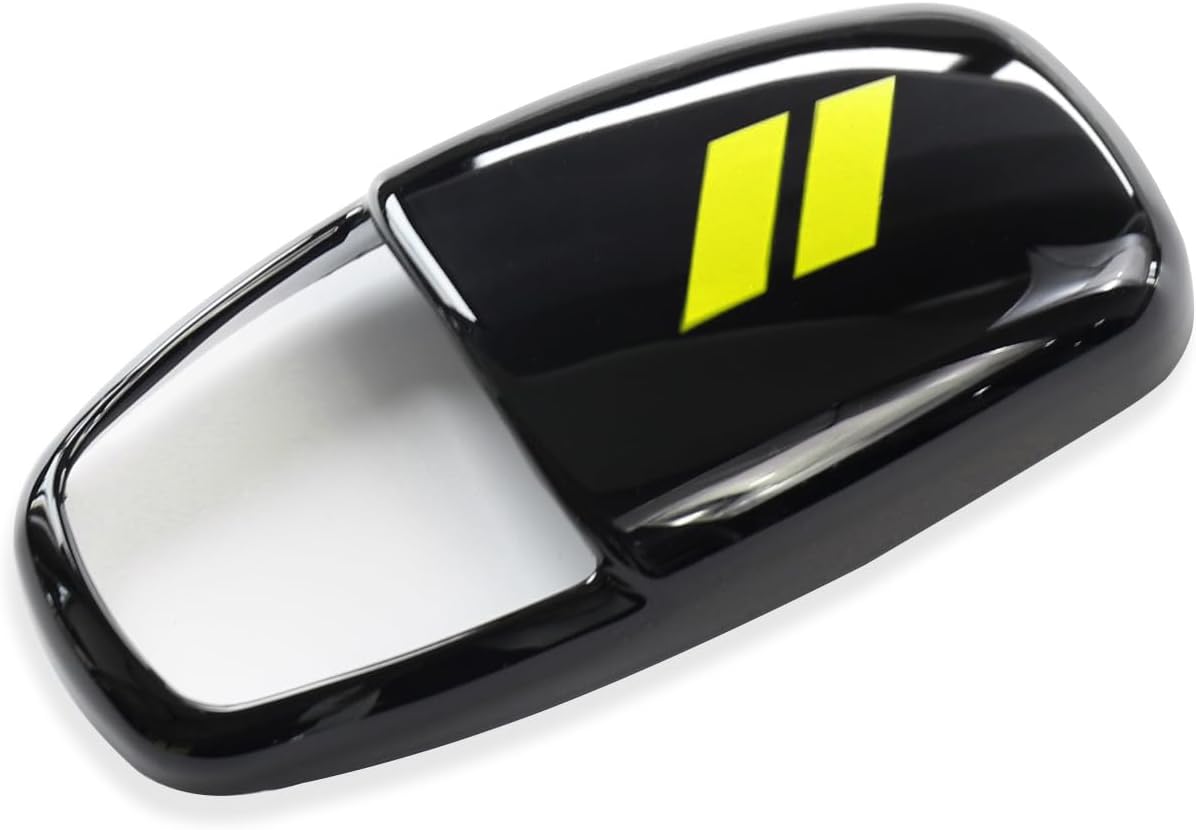 for Dodge Charger 2015-2023 Challenger 2015-2024 Durango 2016-2026 Accessories Interior Protector Gear Shift Knob Cover Trim Protector Cap (Glossy Black+Yellow)