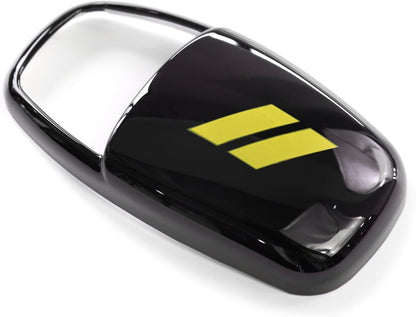 for Dodge Charger 2015-2023 Challenger 2015-2024 Durango 2016-2026 Accessories Interior Protector Gear Shift Knob Cover Trim Protector Cap (Glossy Black+Yellow)