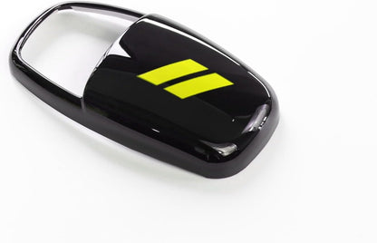 for Dodge Charger 2015-2023 Challenger 2015-2024 Durango 2016-2026 Accessories Interior Protector Gear Shift Knob Cover Trim Protector Cap (Glossy Black+Yellow)