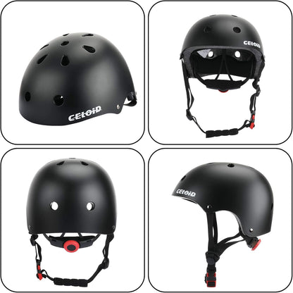 Kids Bike Skateboard Helmet Pad Set,Toddler Cyling Protective Gear Knee & Elbow Pads Wrist Guards for 5-8-10-12-14-16 Years Girls Boys Bicycle Scooter Roller Skate Inline Skating Rollerblading