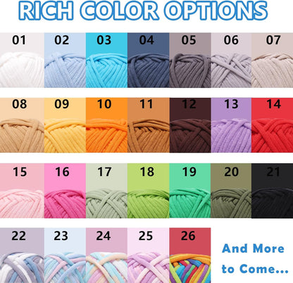 3 Pack Yellow Beginners Crochet Yarn for Crocheting and Knitting with Easy to See Stitches Cotton Nylon Blend Easy Yarn for Beginner Crochet Kit(3 * 50g)-Yellow