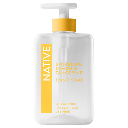 Liquid Hand Soap, Sparkling Lemon & Tangerine Scent, Non-Drying Formula for Soft, Smooth Hands, Made with Plant-Based Cleansers, Sulfate & Paraben Free, 13 oz Bottle