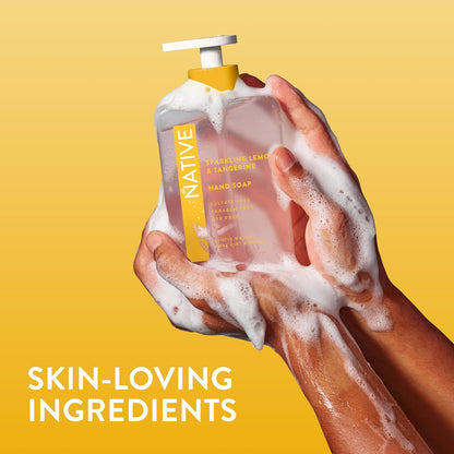 Liquid Hand Soap, Sparkling Lemon & Tangerine Scent, Non-Drying Formula for Soft, Smooth Hands, Made with Plant-Based Cleansers, Sulfate & Paraben Free, 13 oz Bottle