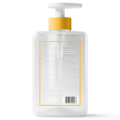 Liquid Hand Soap, Sparkling Lemon & Tangerine Scent, Non-Drying Formula for Soft, Smooth Hands, Made with Plant-Based Cleansers, Sulfate & Paraben Free, 13 oz Bottle