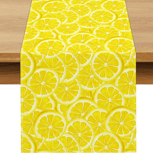 Summer Lemon Table Runner Lemon Party Decoration Lemonade Stand Dining Room Home Kitchen Table Decor