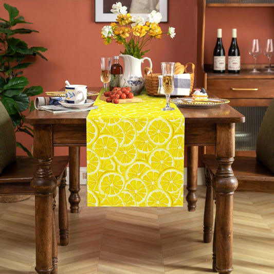 Summer Lemon Table Runner Lemon Party Decoration Lemonade Stand Dining Room Home Kitchen Table Decor