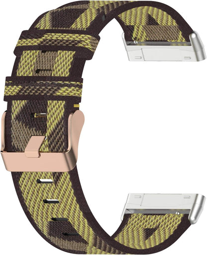 Canvas Quick Release Band Strap Compatible with Fitbit Sense 2/Sense/Versa 4/Versa 3 Band for Women Men Lightweight Fabric Replacement Woven Bracelet Wristband for Versa 4 Smartwatch