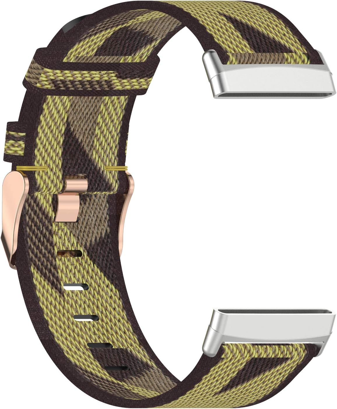 Canvas Quick Release Band Strap Compatible with Fitbit Sense 2/Sense/Versa 4/Versa 3 Band for Women Men Lightweight Fabric Replacement Woven Bracelet Wristband for Versa 4 Smartwatch