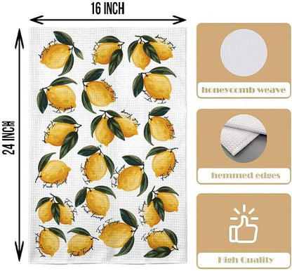 Lemons & Attitude Kitchen Towel Gift Friends Family - Funny Political Home Decor - F*Ck Donald Tru Towel - Lemons Dishes Towels - Soft & Absorbent Kitchen Towels for Anti President