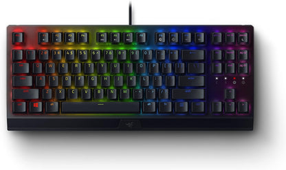 BlackWidow V3 TKL Mechanical Gaming Keyboard: Yellow Mechanical Switches Linear & Silent - Chroma RGB - Compact Form Factor - Programmable Macros Snap Tap
