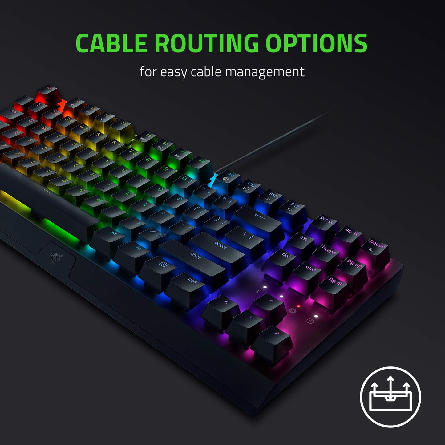 BlackWidow V3 TKL Mechanical Gaming Keyboard: Yellow Mechanical Switches Linear & Silent - Chroma RGB - Compact Form Factor - Programmable Macros Snap Tap