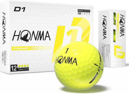 D1 Distance Golf Balls, White & Multi-Color Options, 1 Dozen | Colored Golf Balls • For Men Women • High-Speed Core • Low Compression • Low-Spin Flight