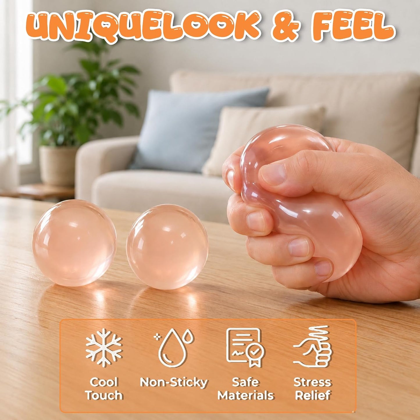 Coconut Oil Squishy Toy, 1 Pack Cute Slow Rising Squeeze Toy, Soft Fidget Toy for Stress Relief, Desk Toy, Party Favor, Gift for Adults, 6 Color Options (Yellow)
