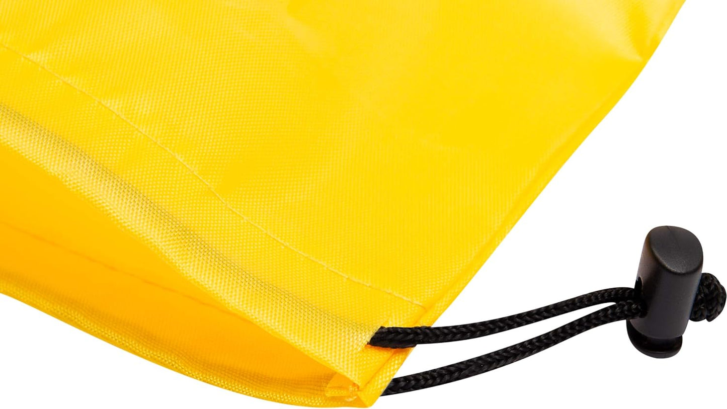 Drawstring Pouch (7 x 9 Inch, 12 Pack, Yellow) Nylon Cinch Bag with Toggle for Travel, Gym and Storage