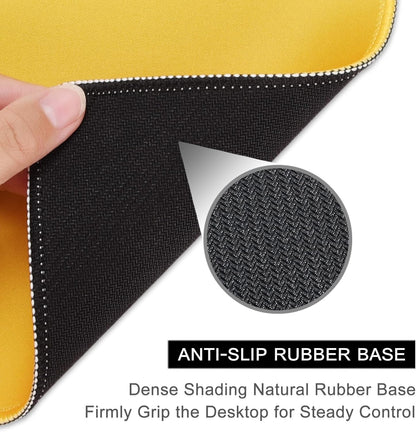 Mouse Pad, Premium-Textured Square Mousepad 10.2 x 8.3 Inch, Stitched Edge Anti-Slip Waterproof Rubber Pretty Cute Computer Mat for Office Gaming Laptop Women Kids Apricot Yellow