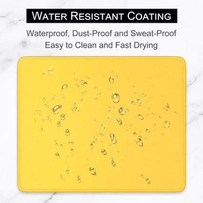 Mouse Pad, Premium-Textured Square Mousepad 10.2 x 8.3 Inch, Stitched Edge Anti-Slip Waterproof Rubber Pretty Cute Computer Mat for Office Gaming Laptop Women Kids Apricot Yellow