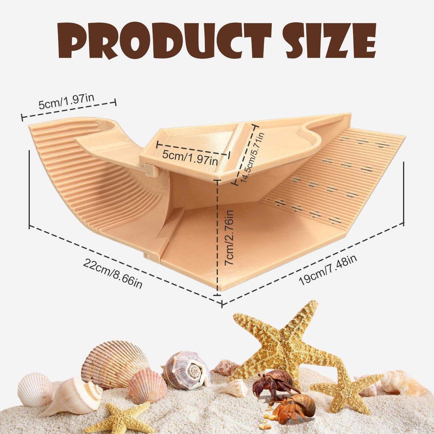 Hermit Crab Accessories Set – 3-in-1 Hideout with Climbing Tunnel & Burrow Cave, Reptile Hide for Leopard Gecko, Also Suits Small Snakes, Frogs, and Amphibians (Yellow)
