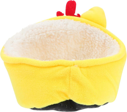 1pc Small Pets Warm Hamster House Cozy Nest for Guinea Pigs Small Animals Fleece Bedding for Comfort Playtime Cute Pet Rest Bed Sofa