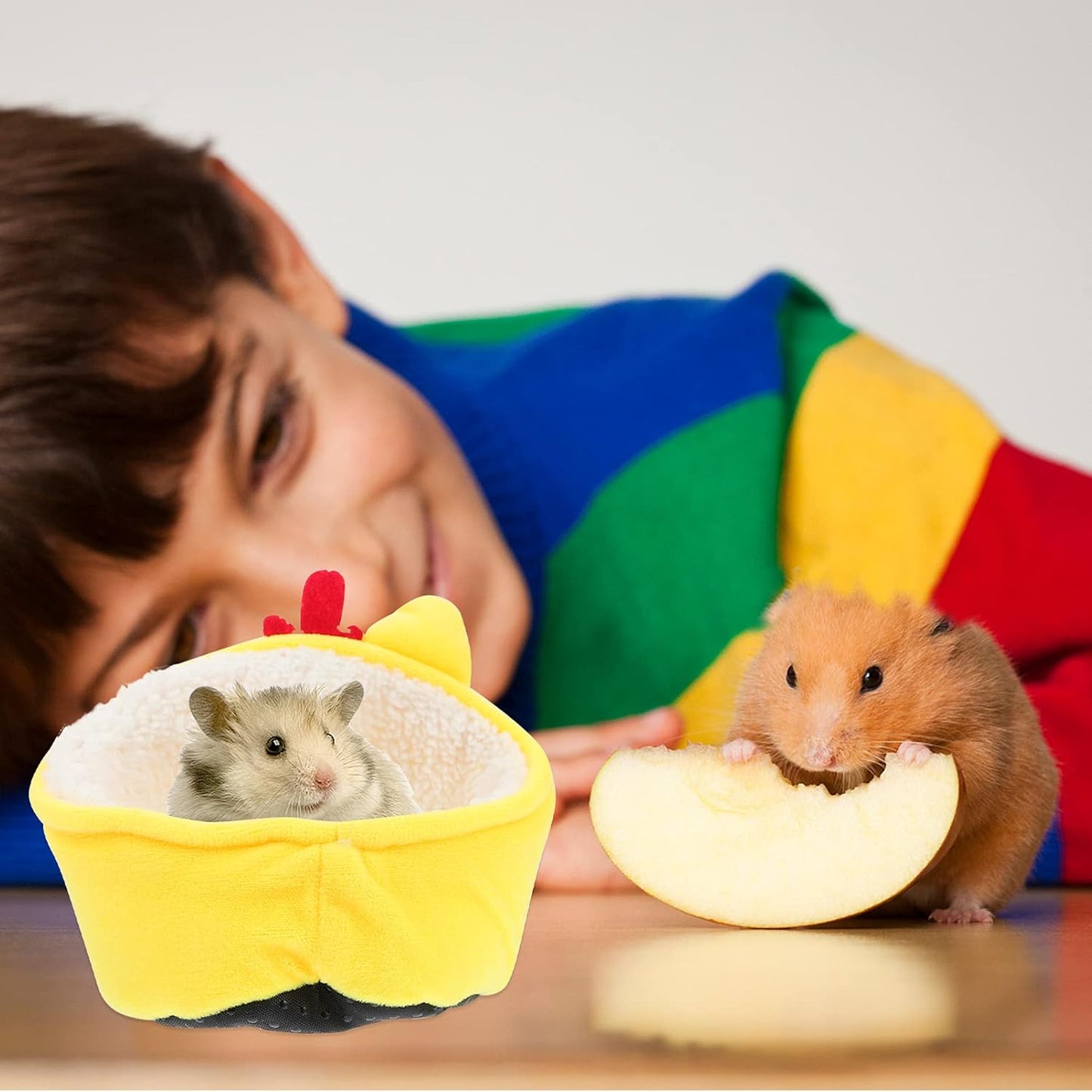 1pc Small Pets Warm Hamster House Cozy Nest for Guinea Pigs Small Animals Fleece Bedding for Comfort Playtime Cute Pet Rest Bed Sofa