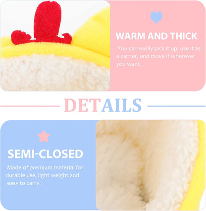 1pc Small Pets Warm Hamster House Cozy Nest for Guinea Pigs Small Animals Fleece Bedding for Comfort Playtime Cute Pet Rest Bed Sofa