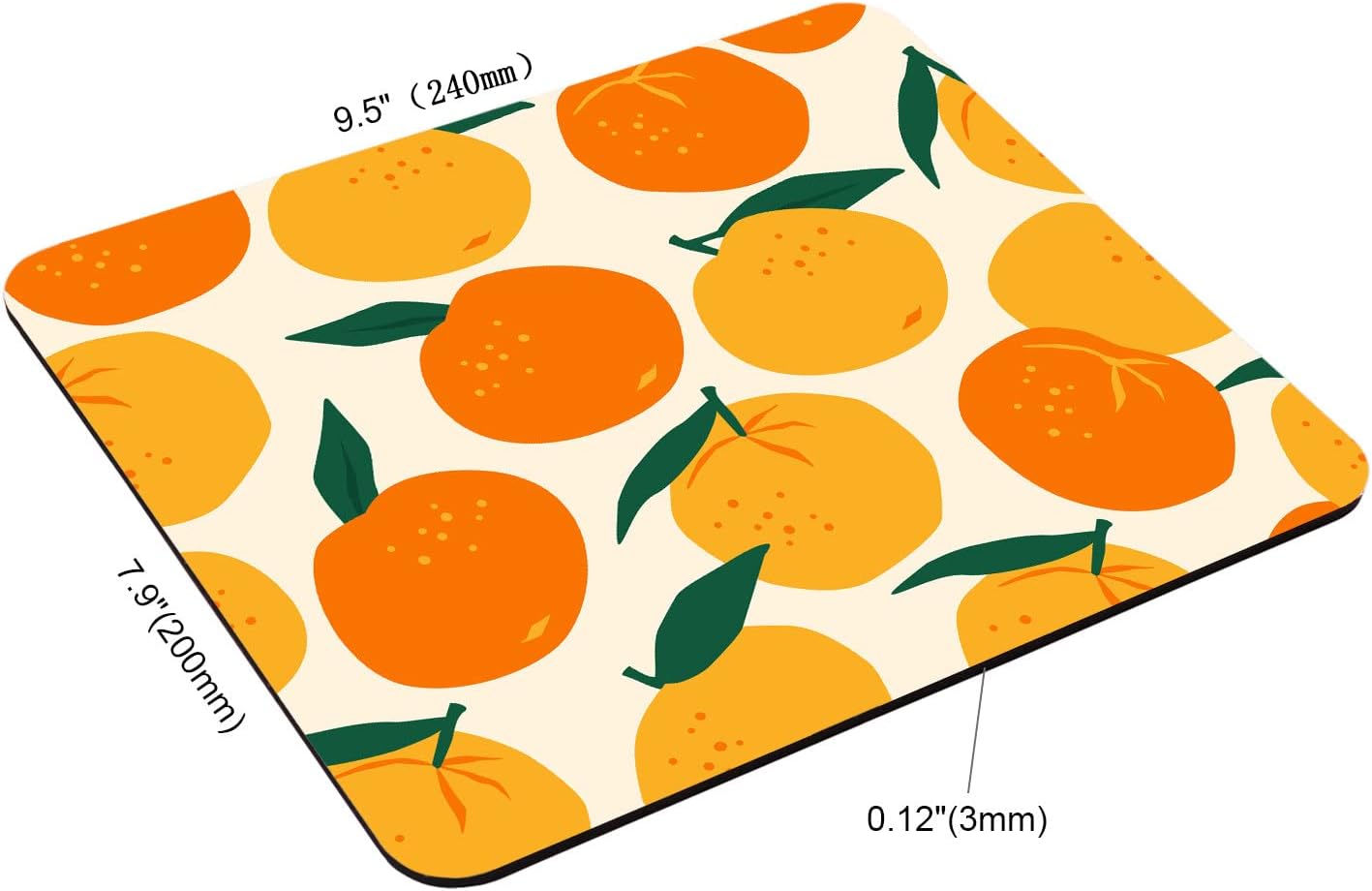 Mouse Pad Oranges Mousepad Pink Office Decor for Women Desk Accessories Lemons Summer Fruits Mousepad Gift for Coworker Boss 9.5"x7.9"x0.12" Inch