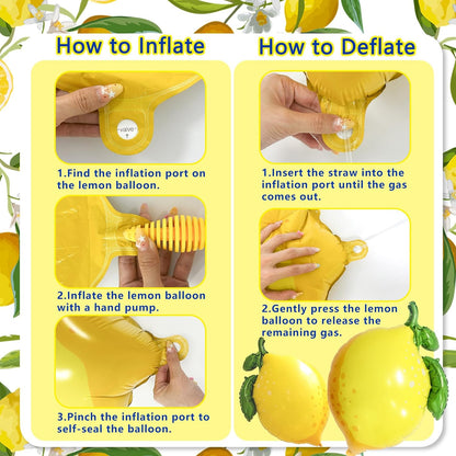 Lemon Foil Balloons She Found Her Main Squeeze Bridal Shower Baby Shower Amalfi Coast Wedding Hawaiian Luau Summer Party Decorations Lemonade Stand Supplies Freshly Graduated Lemon Themed Party Decor